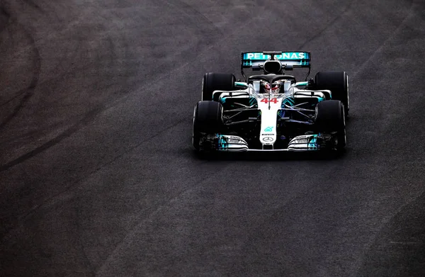 Barcelona Španělsko Března 2018 Lewis Hamilton Během Dní Formule Jedna — Stock fotografie