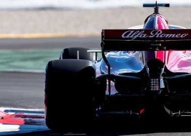 Barcelona, İspanya - 6 Mart 2018: Formül bir Test gün Barselona Catalunya pistinde.