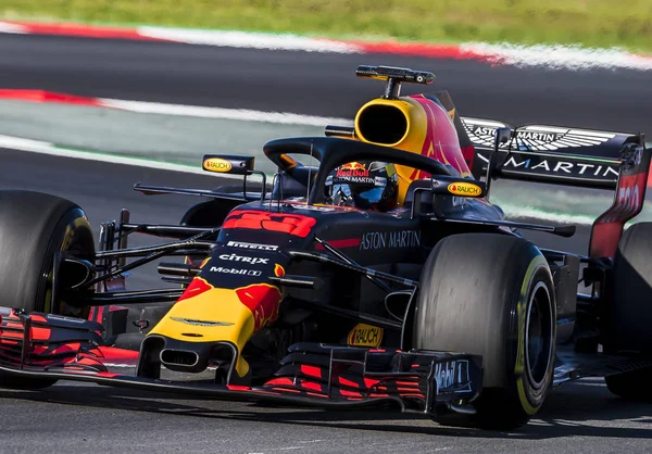 Barcelona Spanya Mart 2018 Max Verstappen Formül Bir Test Gün — Stok fotoğraf