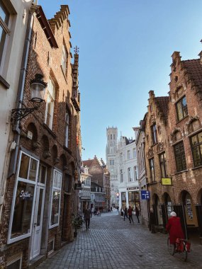 Bruges, Belçika 'daki tarihi cadde.