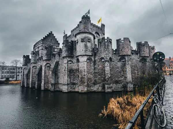 Κάστρο Στο Gand Βέλγιο — Φωτογραφία Αρχείου