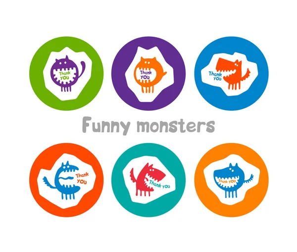 komik canavarlar ile logolar