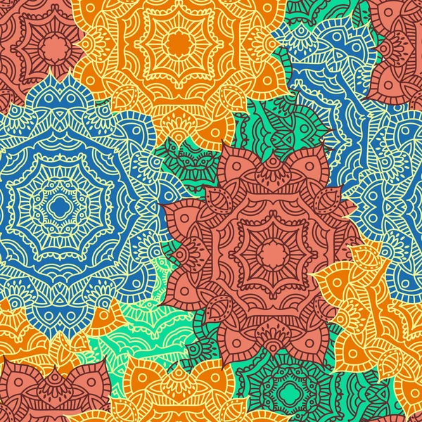Texture vectorielle sans couture avec des fleurs abstraites . — Image vectorielle