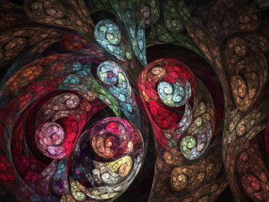 Fraktal arka plan - bilgisayar tarafından oluşturulan görüntü.