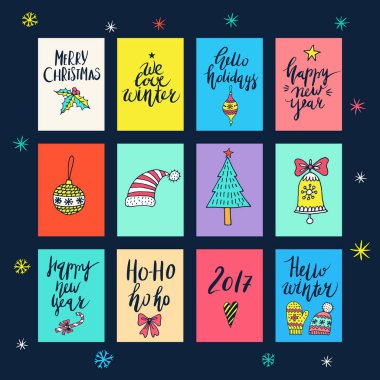 çizimler ve fırça yazı made tarafından el ile şablonları.