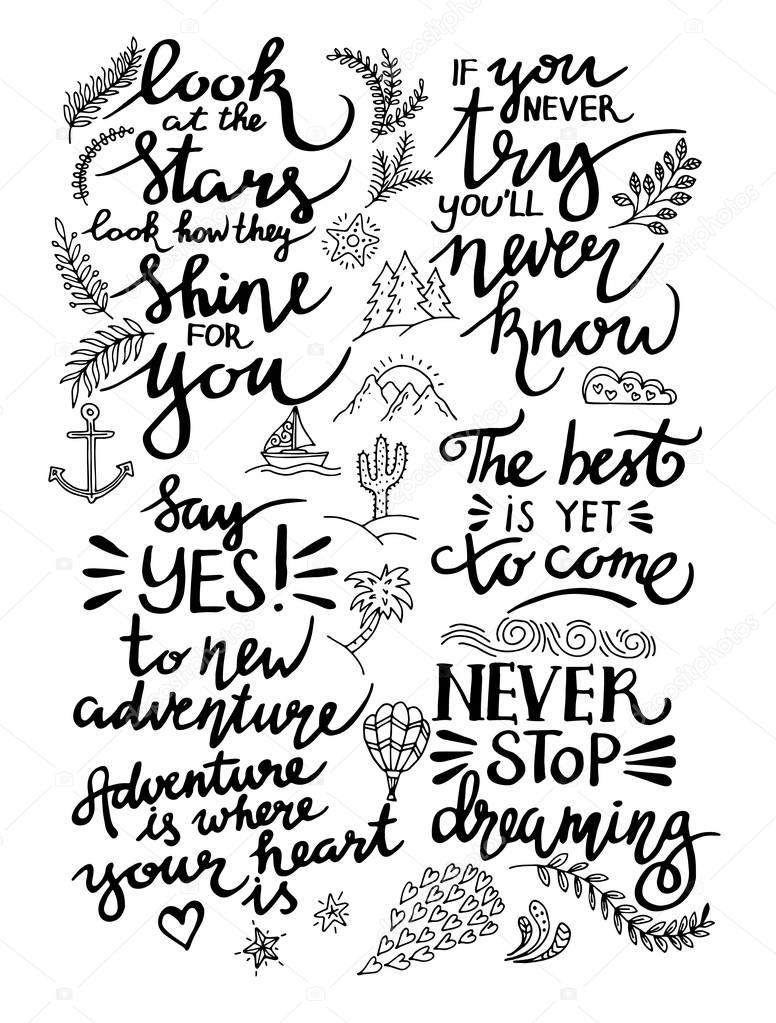 lettering. positive quotes