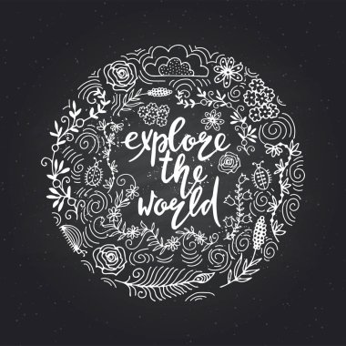 elle çizilmiş temalı ifadeler. Dünyayı keşfedin.