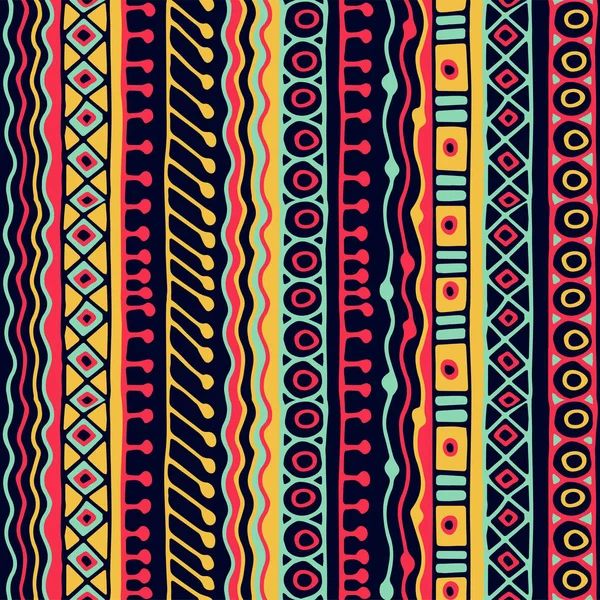 민족성 완벽 한 패턴입니다. Boho 스타일입니다. 민족 배경 화면입니다. 부족 예술 인쇄입니다. 오래 된 추상 테두리 배경 텍스처 — 스톡 벡터
