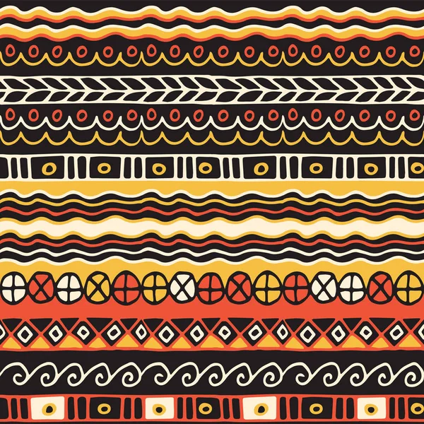 Etnia sem costura padrão. Estilo Boho. Papel de parede étnico. Impressão de arte tribal. Antigas bordas abstratas textura de fundo —  Vetores de Stock