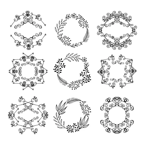 Un grand ensemble d'éléments de conception circulaire . — Image vectorielle