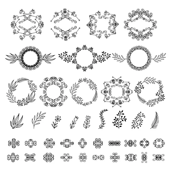 Un grand ensemble d'éléments de conception circulaire . — Image vectorielle