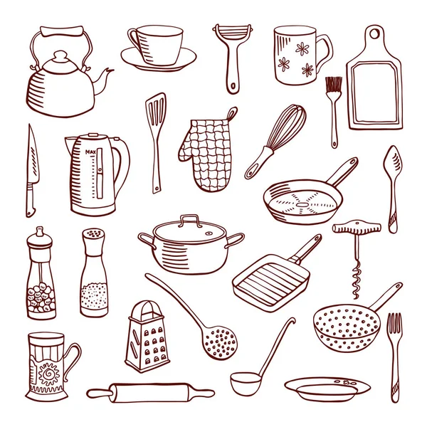 Cookware, ilustración vectorial — Archivo Imágenes Vectoriales