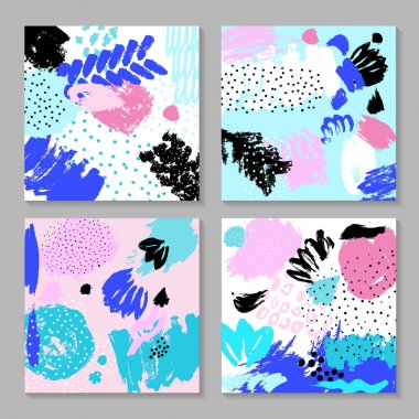 Dizi yaratıcı kartı şablonu ve el ilanları.