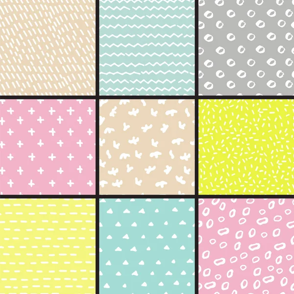Hand Drawn seamless pattern collection. Simple texture for background — Stock Photo, Image