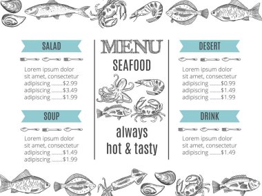 Deniz ürünleri tasarım. Form stili