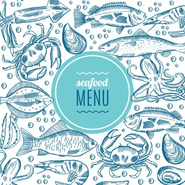 Deniz ürünleri tasarım. Form stili