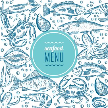 Deniz ürünleri tasarım. Form stili