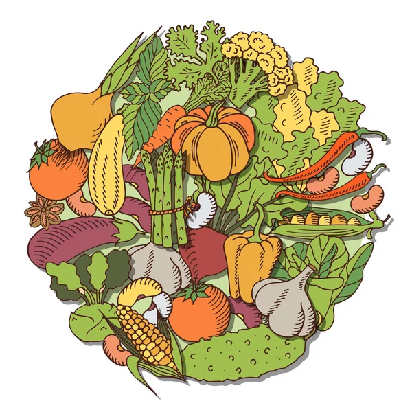 Plakat z warzywami — Zdjęcie stockowe