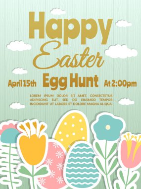 Paskalya poster şablonu