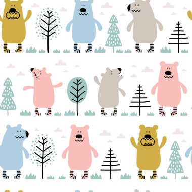 Dans eden sevimli ayılarla kusursuz çocuksu bir düzen.