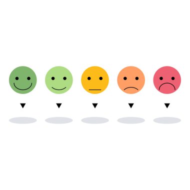 Feedback design concept and emotions vector illustration