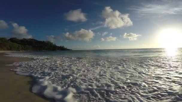 Las olas del océano desembarcan — Vídeo de stock