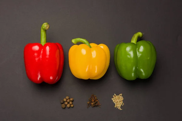 Paprika mit verschiedenen Gewürzen — Stockfoto