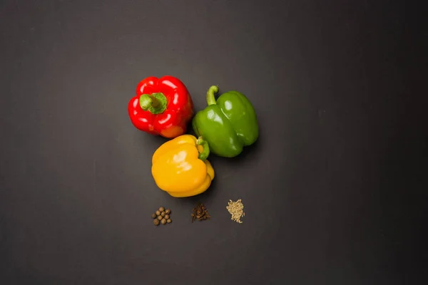 Peppers with various spices — Stock Photo, Image