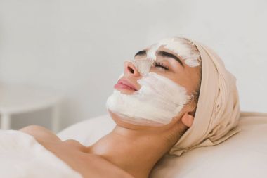 Face mask, spa beauty treatment. clipart
