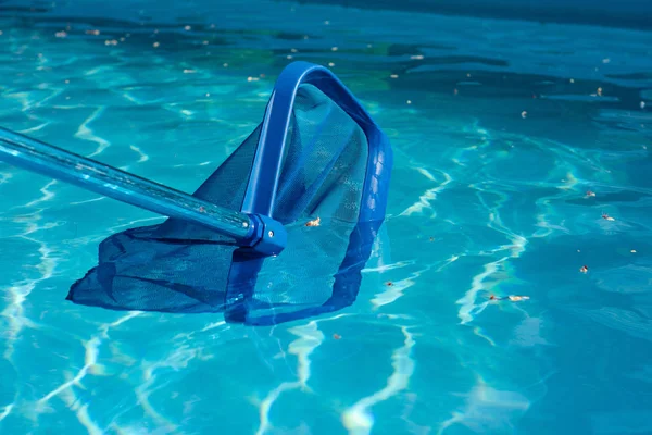 Limpiador de red de piscina de cerca —  Fotos de Stock