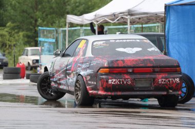 Perm, Rusya - 22 Temmuz 2017: Spor araba boyama 