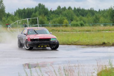 Perm, Rusya - 22 Temmuz 2017: Drift araba 