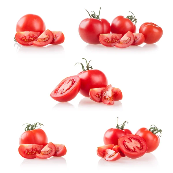 Colección de tomates aislados sobre fondo blanco —  Fotos de Stock