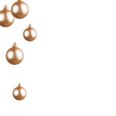 bir Noel zemin üzerine altın Noel süsler