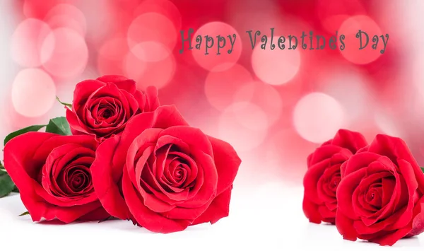 St.Valentines pohlednice s červenou růží — Stock fotografie