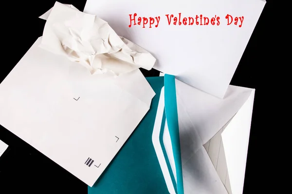 St.Valentines brieven aan liefje — Stockfoto