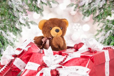 Noel Hediyelik Noel zemin üzerine