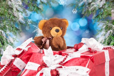 Noel Hediyelik Noel zemin üzerine