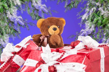 Noel Hediyelik Noel zemin üzerine