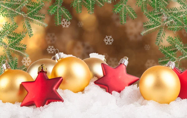 Christmas Decorations Snow — Stock Photo, Image
