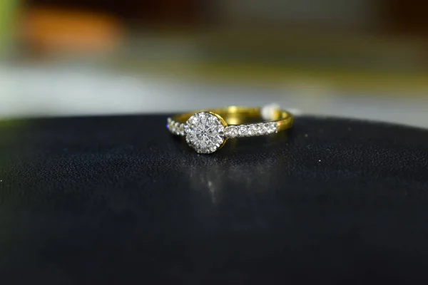 Diamanten Ring Luxe Trouwring Duur — Stockfoto