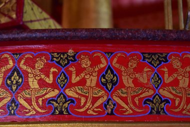 Tayland deseni duvar resimleri sanatıdır. Değişik desenler, güzel kiliseler.