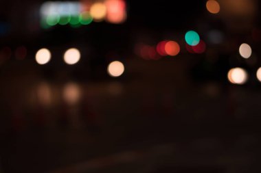 Bokeh yolda, bulanık gece ışıkları yolda bokeh.