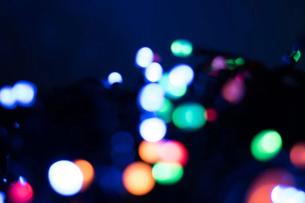 Bokeh ze světla v noci, pozadí — Stock fotografie