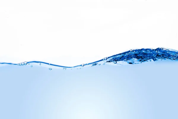 Ondas Agua Azul Burbujas Sobre Fondo Blanco —  Fotos de Stock