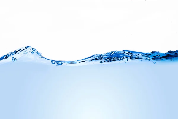 Limpiar Las Olas Agua Azul Sobre Fondo Blanco —  Fotos de Stock