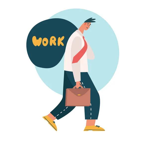 Taking work at home — 스톡 벡터