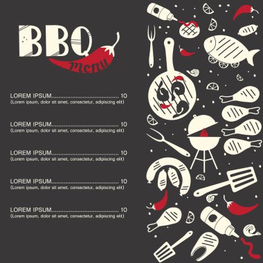 siyah menü Bbq