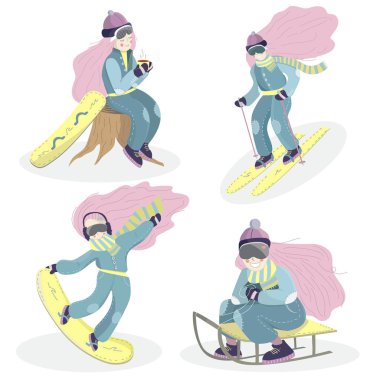 Bir grup aktif kız.