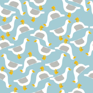 Kazlı kusursuz desen. El Çizimi, Kuşlarla Çizim Tasarımı. Ambalaj kağıdı, duvar kağıdı, fon.